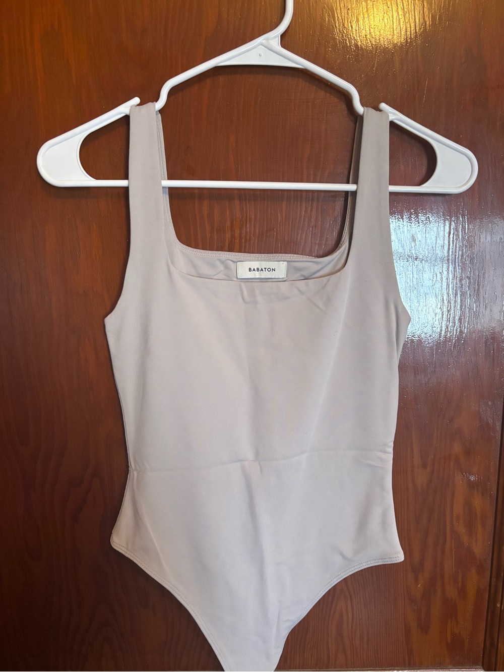 Babaton Original Contour Pursue Squareneck Bodysuit in Opal Grey